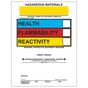 HazCom Health Flammability Reactivity EZMake Labels CS960103