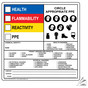 Health Flammability Reactivity Label HAZCHEM-35736