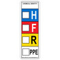 Chemical Identity H F R PPE Label for Hazmat HAZCHEM-14721