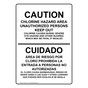 Caution Chlorine Hazard Area Bilingual Sign NHB-15071