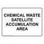Chemical Waste Satellite Accumulation Area Sign NHE-16542