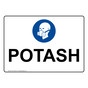 Potash Sign With PPE Symbol NHE-37490