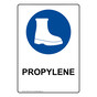 Portrait Propylene Sign With PPE Symbol NHEP-37510