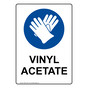 Portrait Vinyl Acetate Sign With PPE Symbol NHEP-37567