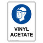 Portrait Vinyl Acetate Sign With PPE Symbol NHEP-37591