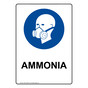 Portrait Ammonia Sign With Symbol NHEP-38003