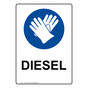 Portrait Diesel Sign With Symbol NHEP-38158