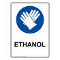 Portrait Ethanol Sign With Symbol NHEP-38525