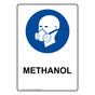 Portrait Methanol Sign With Symbol NHEP-38560