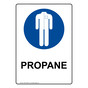 Portrait Propane Sign With Symbol NHEP-38604