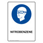 Portrait Nitrobenzene Sign With Symbol NHEP-38623