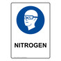 Portrait Nitrogen Sign With Symbol NHEP-38627
