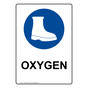 Portrait Oxygen Sign With Symbol NHEP-38638