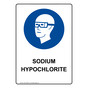 Portrait Sodium Hypochlorite Sign With Symbol NHEP-38820