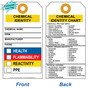 Chemical Identity - PPE and Hazard Checklist Tag with Tie HAZCHEM-50952