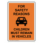 Portrait For Safety Reasons Children Sign With Symbol NHEP-28167