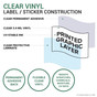 Clear Label Construction