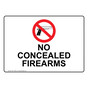 No Concealed Firearms Sign