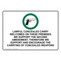 Lawful Concealed Carry Welcomed On Sign With Symbol NHE-35038