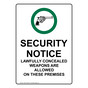 Portrait Security Notice Lawfully Sign With Symbol NHEP-16348