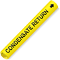 Coiled Black-on-Yellow Condensate Return Pipe Marker CS795454