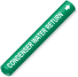 Coiled White-on-Green Condenser Water Return Pipe Marker CS121728