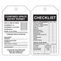 Confined Space Entry Permit Checklist Safety Tag CS626900