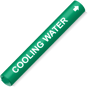 Coiled White-on-Green Cooling Water Pipe Marker CS142285