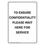 Portrait To Ensure Confidentiality Please Wait Sign NHEP-27573