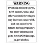 California Prop 65 Alcohol Warning Sign CAWE-37893