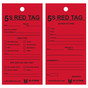 5S Red Tags w/12-inch Wire, 50 pk