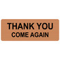 Copper Engraved THANK YOU COME AGAIN Sign EGRE-15826_Black_on_Copper