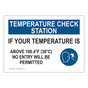 Temperature Check Station Sign CS258445