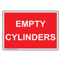 Empty Cylinders Sign NHE-29679