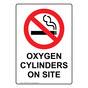 Portrait Oxygen Cylinders On Site Sign NHEP-28264