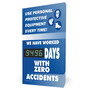 Use Personal Protective Equipment Every Time Digital Safety Scoreboard, 28x20 in. Aluminum