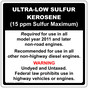 Ultra-Low Sulfur Kerosene 15 Ppm Sulfur Max Label for Fuel NHE-13337