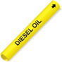 Coiled Black-on-Yellow Diesel Oil Pipe Marker CS612858