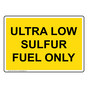 Ultra Low Sulfur Fuel Only Sign NHE-15418