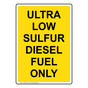 Portrait Ultra Low Sulfur Diesel Fuel Only Sign NHEP-15419