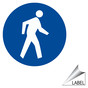 Walk Symbol Label for Wayfinding LABEL_CIRCLE_68-R