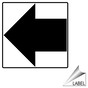 Left Arrow Symbol Label for Directional LABEL_SYM_118