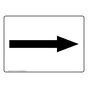 Directional Arrow Black on White Sign NHE-13471