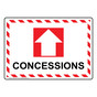 Concessions [Up Arrow] Sign With Symbol NHE-28713