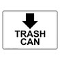 Trash Can [Down Arrow] Sign With Symbol NHE-28781