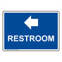Restroom [Left Arrow] Sign With Symbol NHE-29484