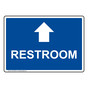Restroom [Up Arrow] Sign With Symbol NHE-29486