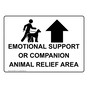 ANIMAL RELIEF AREA Ahead Sign With Symbol NHE-50923