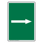 Portrait Green Directional Arrow Sign NHEP-13467
