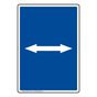Portrait Blue Dual Directional Arrow Sign NHEP-13473